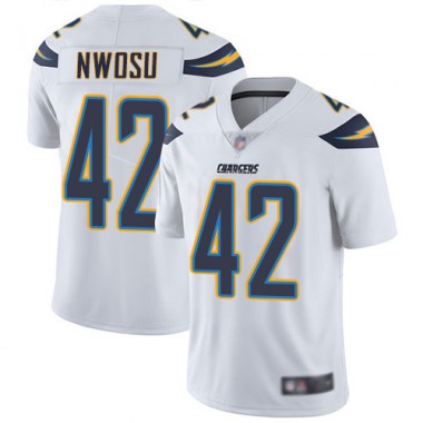 Los Angeles Chargers NFL Football Uchenna Nwosu White Jersey Youth Limited  #42 Road Vapor Untouchable->women nfl jersey->Women Jersey